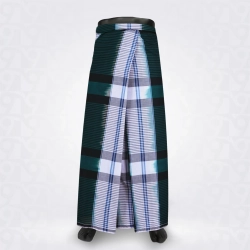 Handloom Lungi-Dark Jungle Grey White Cotton 